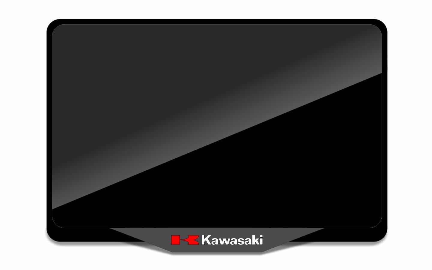 Kawasaki Akrilik 3D Çerçeveli Mat Pleksi Motor Plakalık Orj Plaka Boyutu İçin 24x15cmPlakalık