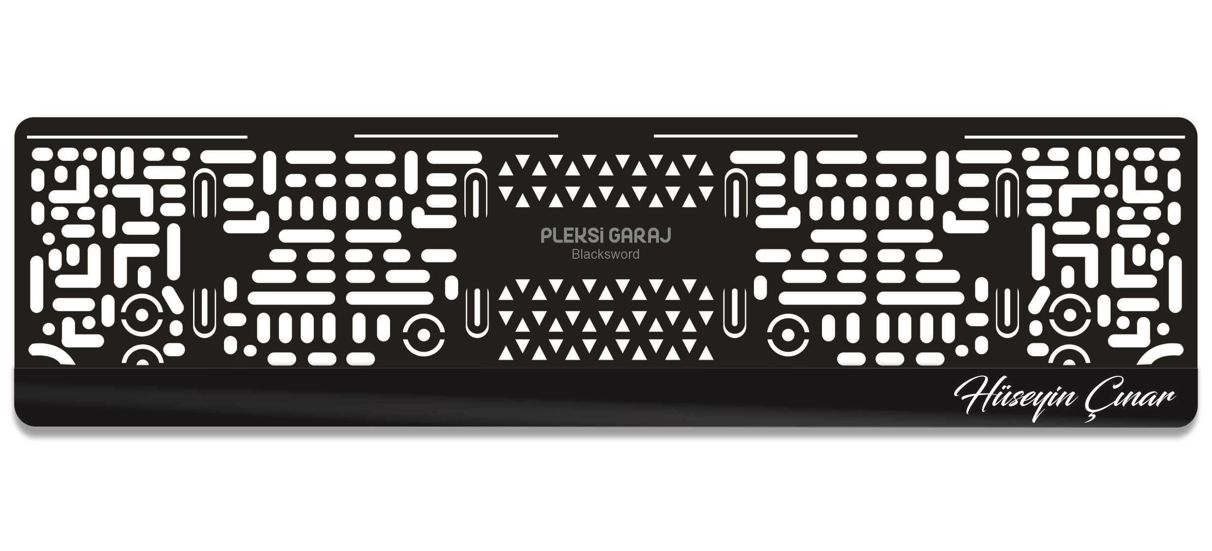Parlak Siyah Akrilik Markalama Baskılı Takmatik Plakalık BlackTAKMATİK PLEKSİ MODELLER