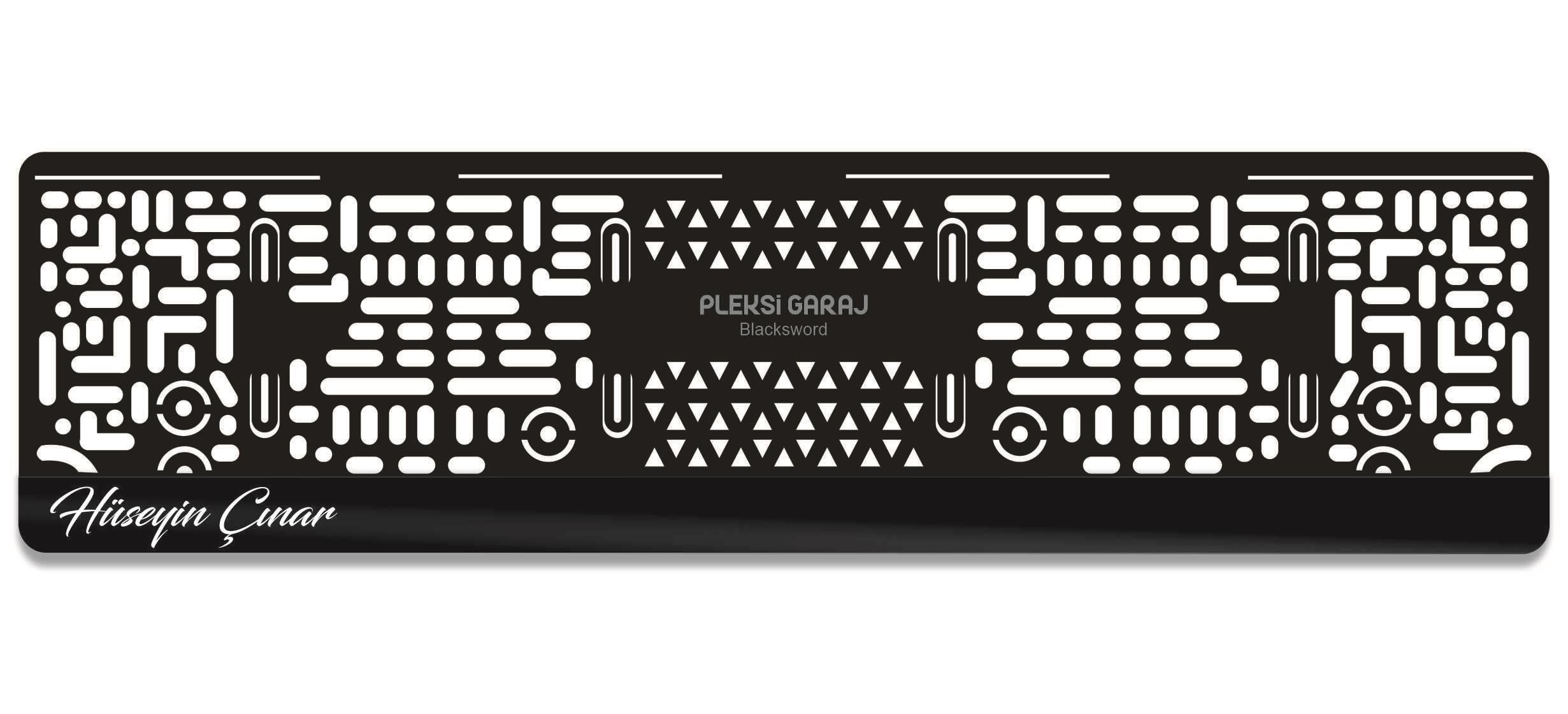 Parlak Siyah Akrilik Markalama Baskılı Takmatik Plakalık BlackTAKMATİK PLEKSİ MODELLER