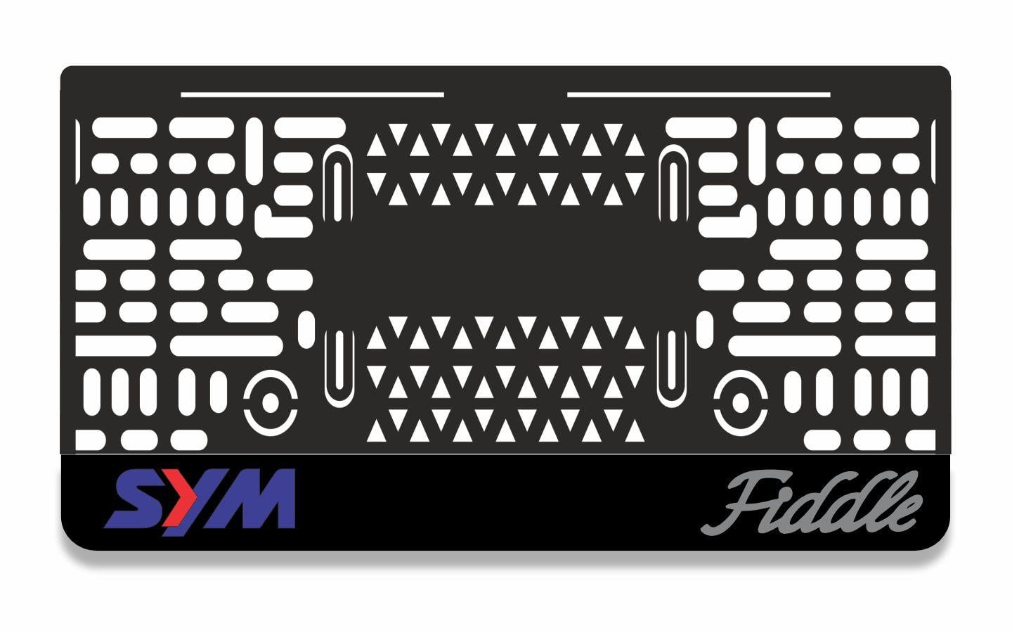 SYM FİDDLE 3D Lazer Kesim Takmatik Motor PlakalıkMotor Plakalık