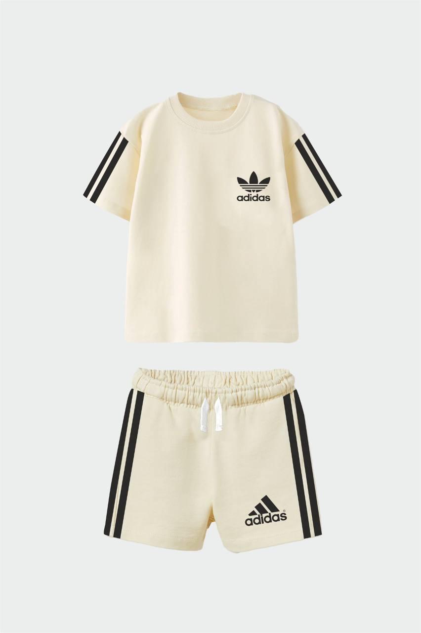 Adidas yeni krem şort takım 