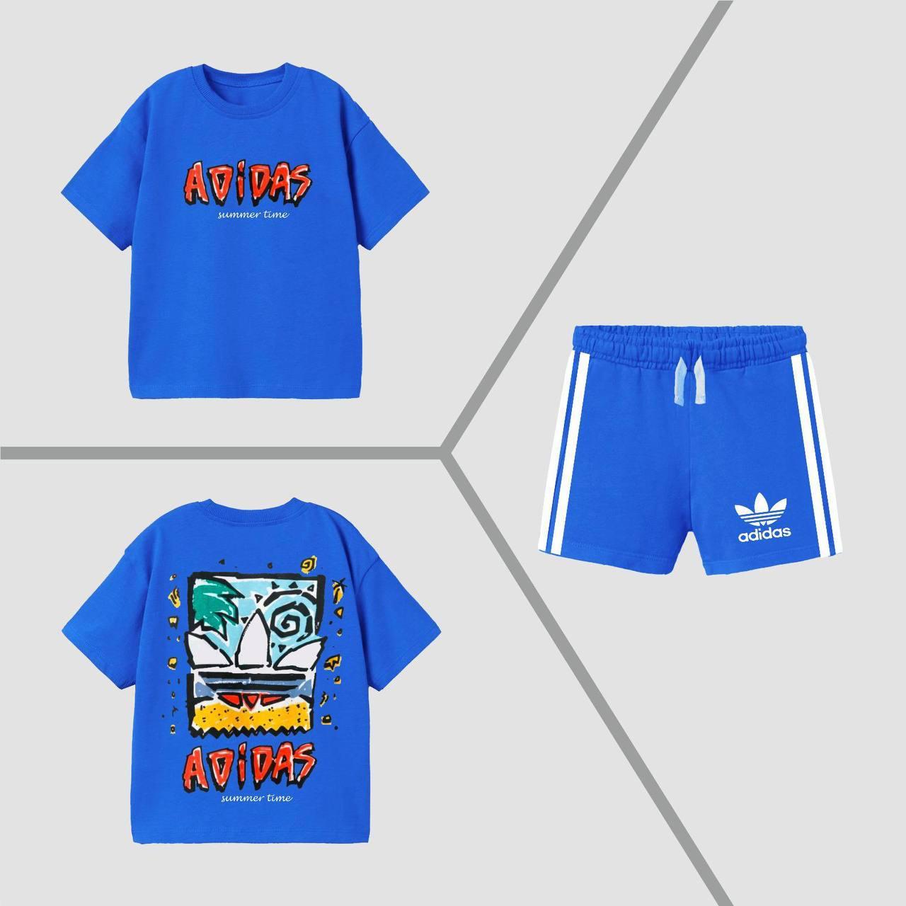 Adidas yeni mavi şort takım 
