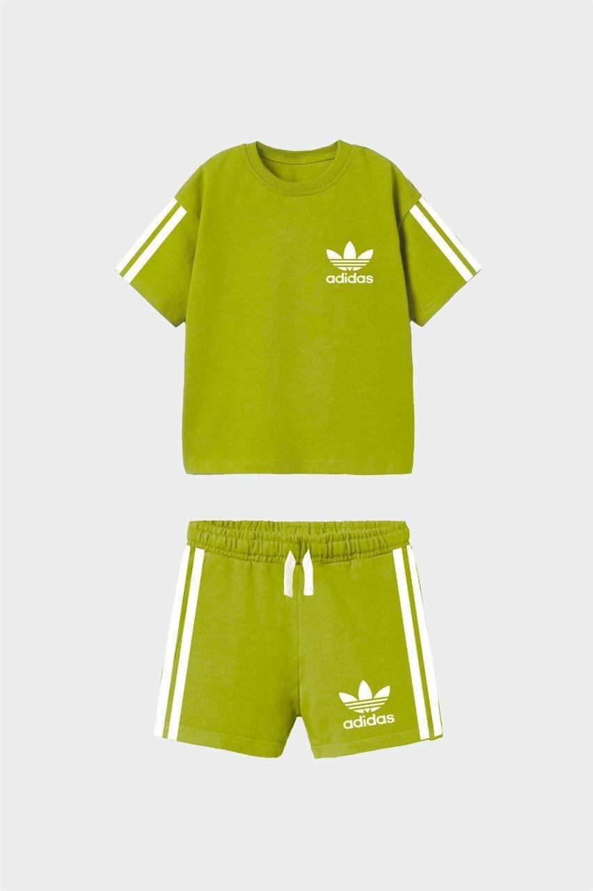 Adidas yeni yeşil şort takım 