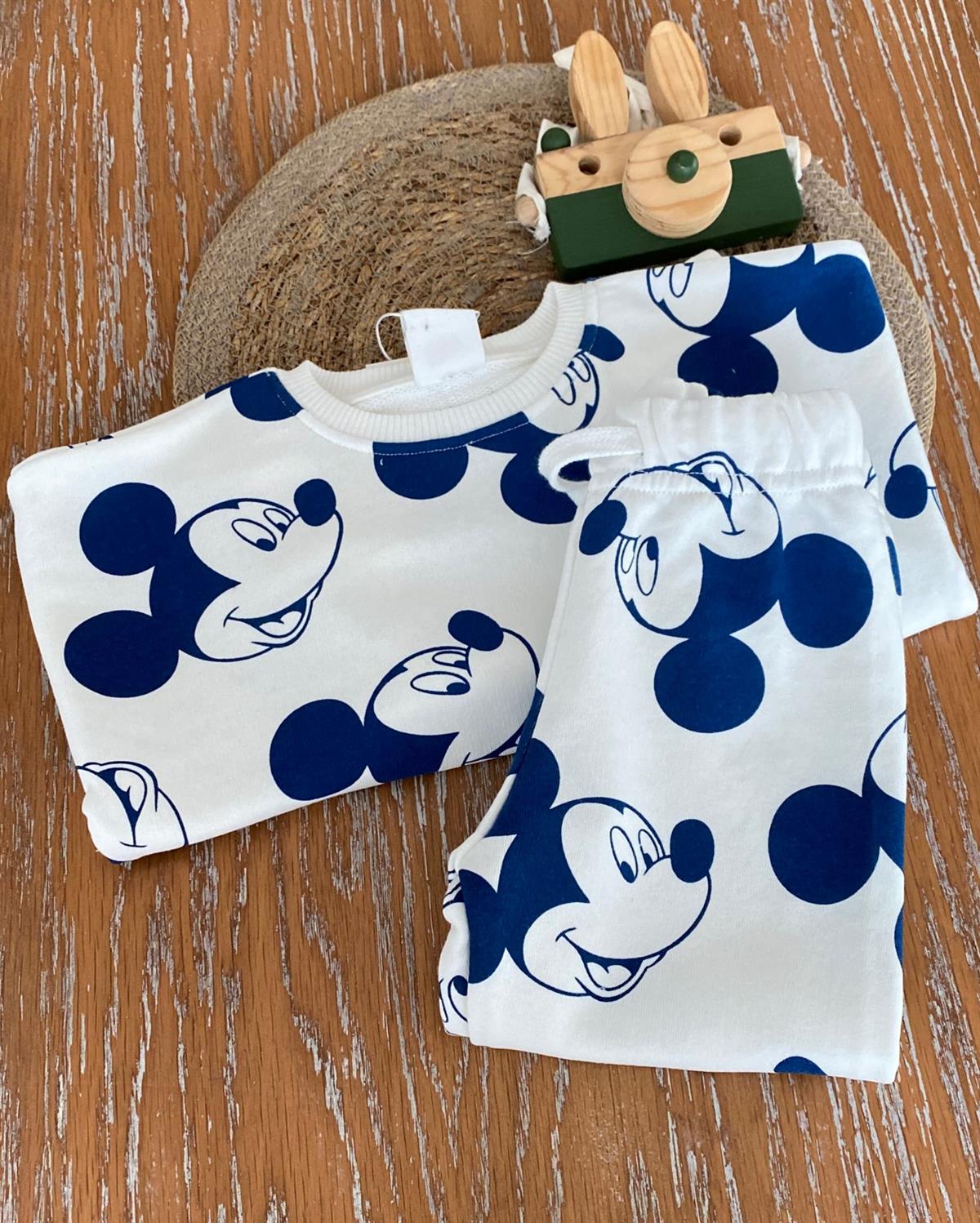 Beyaz mavi Mickey 