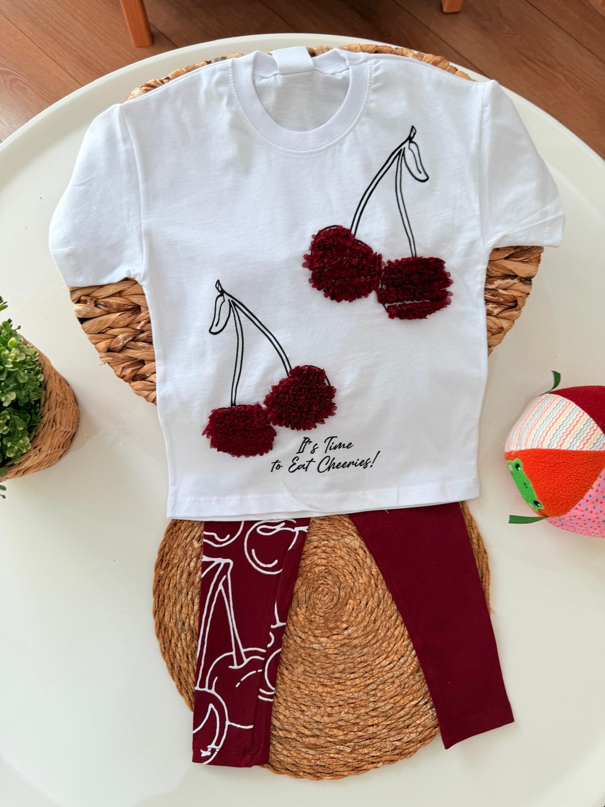 Butterfly bordo tayt takım