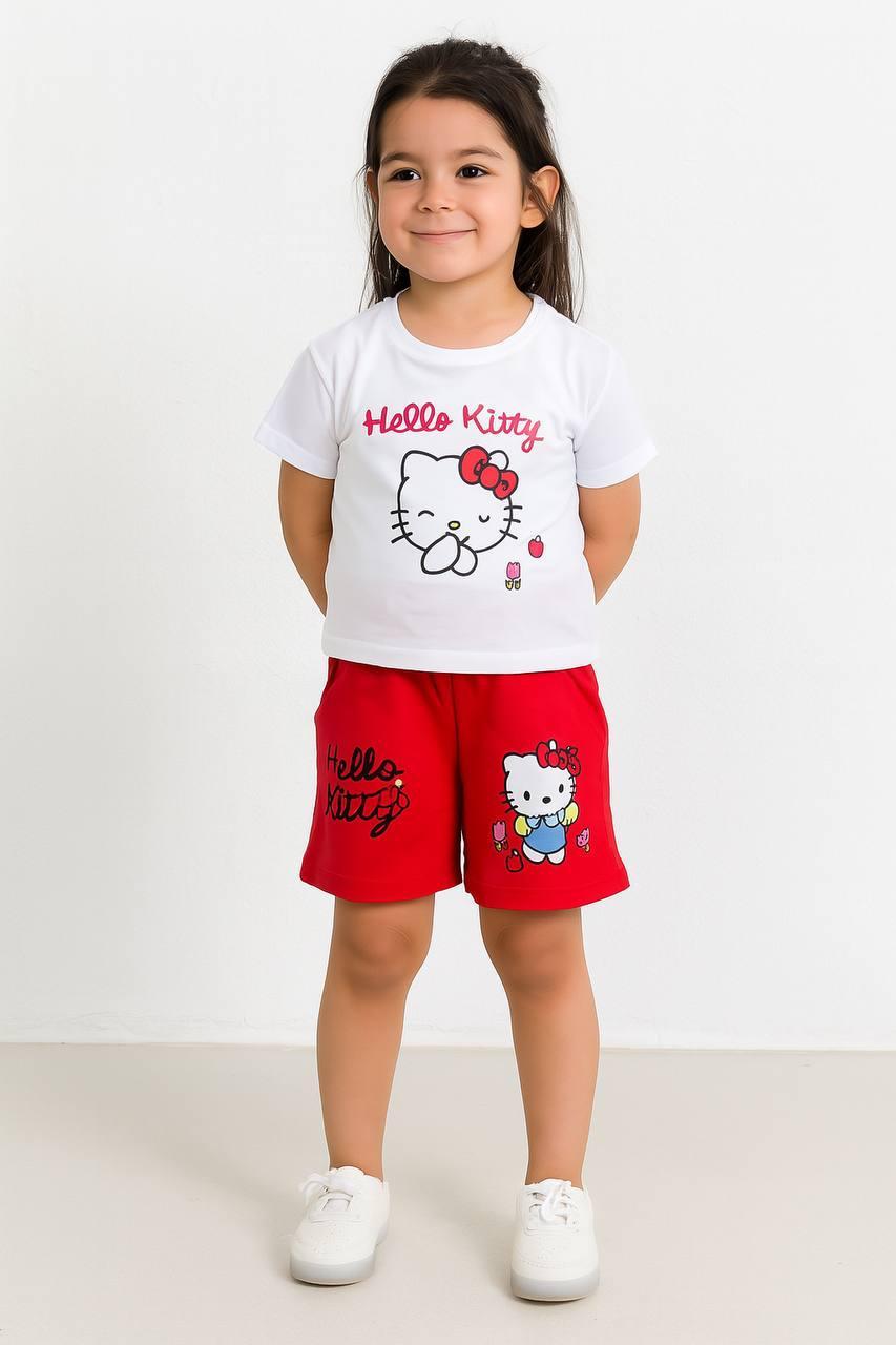 Hello kitty kırmızı şort takım 