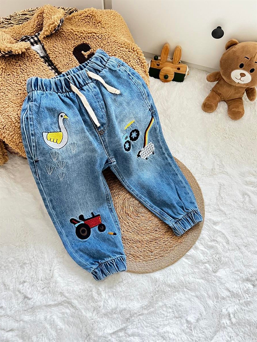 Jogger yamalı jean 