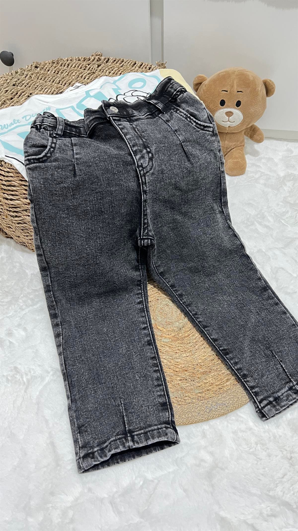 Lastik bel füme jean 