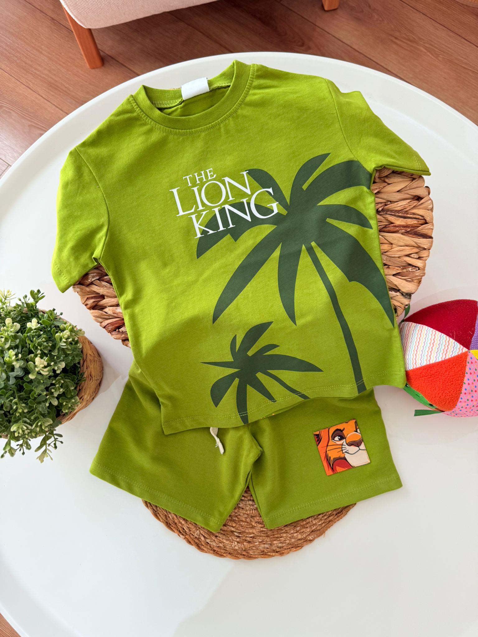 Lion king yeşil şort takım 