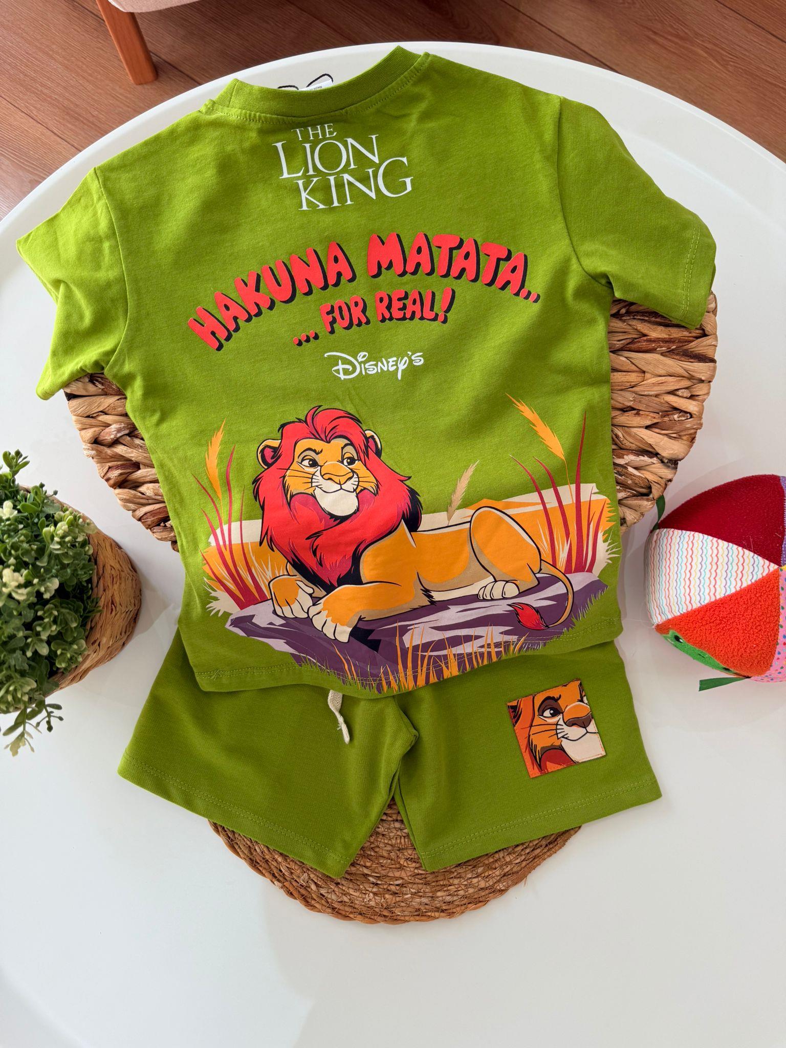 Lion king yeşil şort takım 