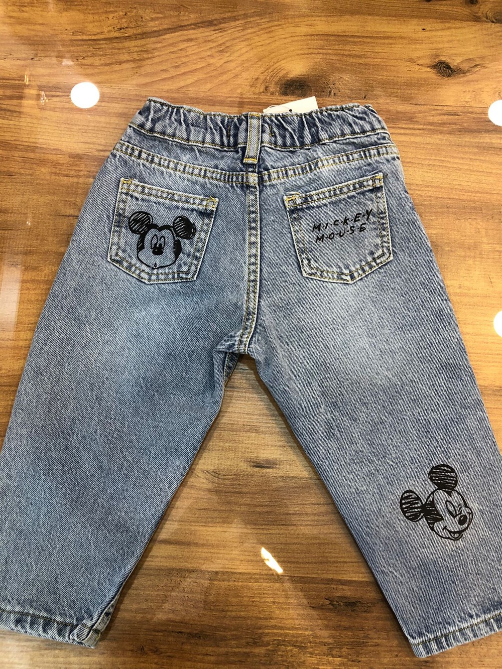Mickey baskı jean 
