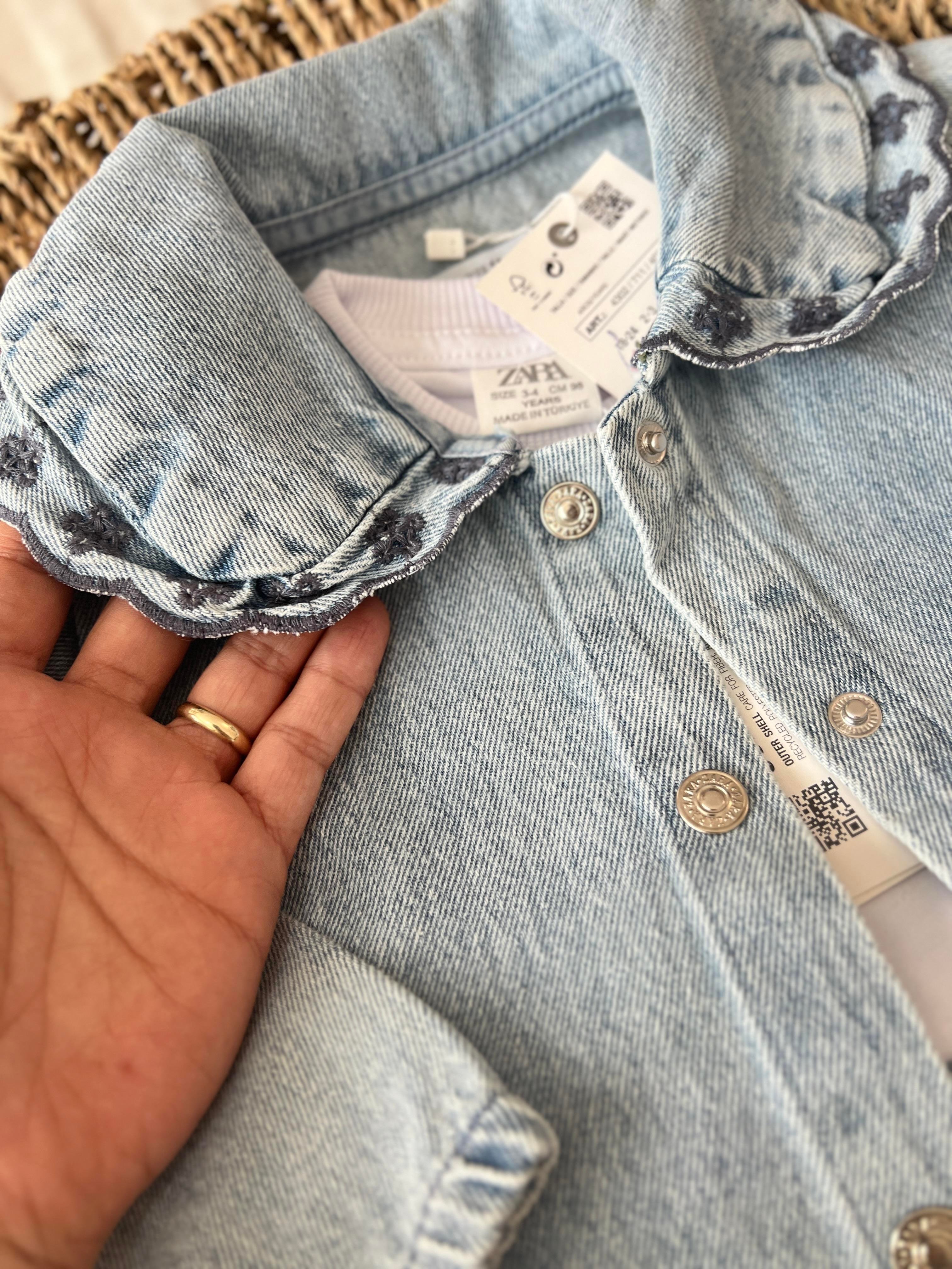 Nakış gömlek denim kumaş 