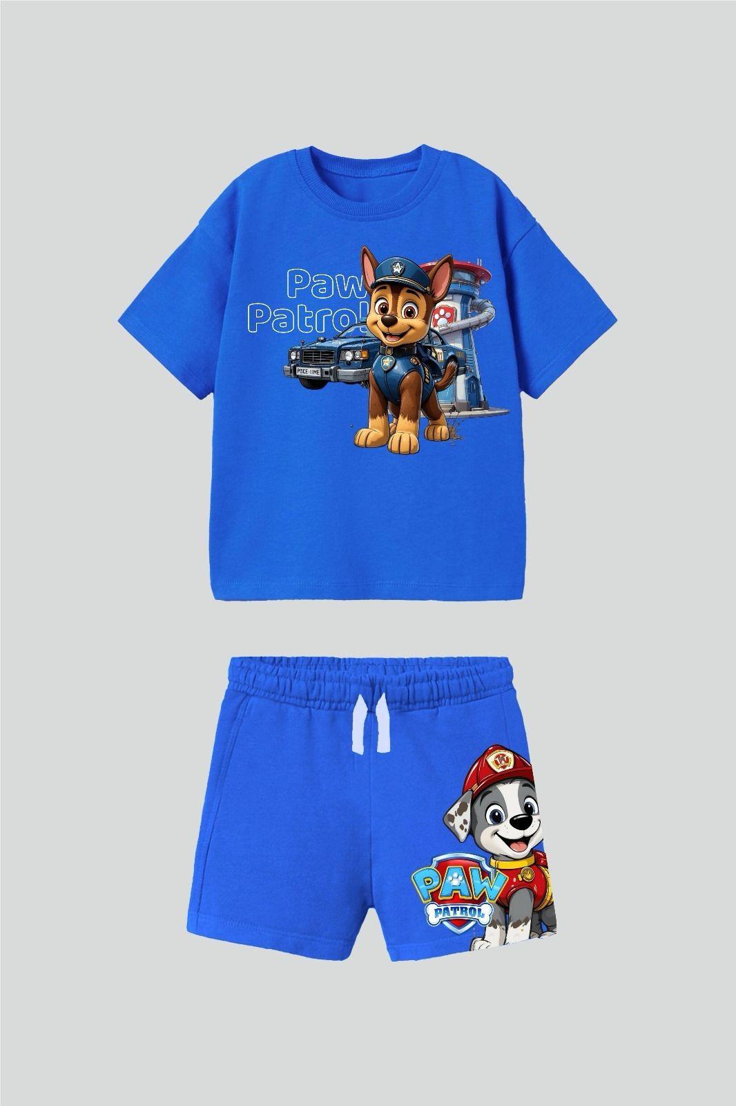 Paw patrol mavi şort takım