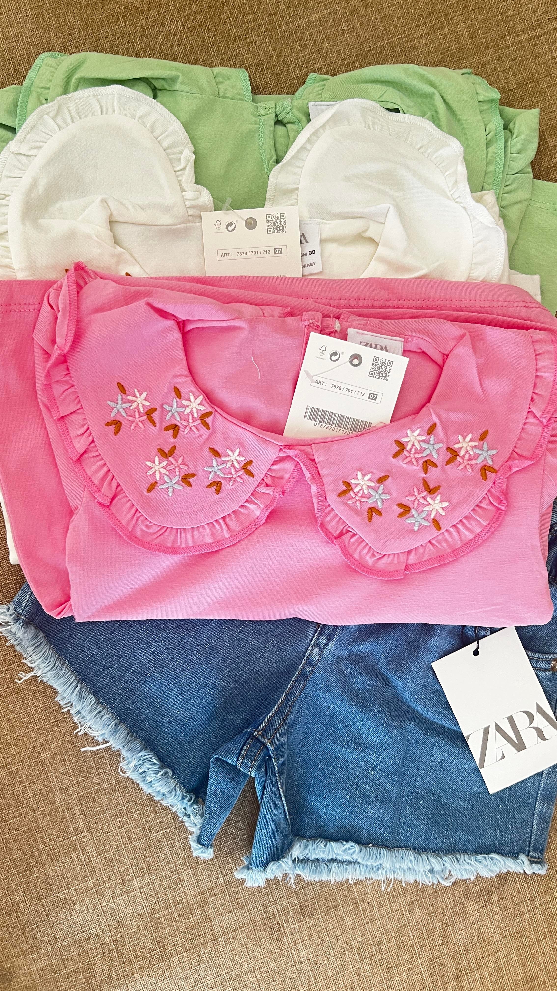 Pembe nakış bluz 