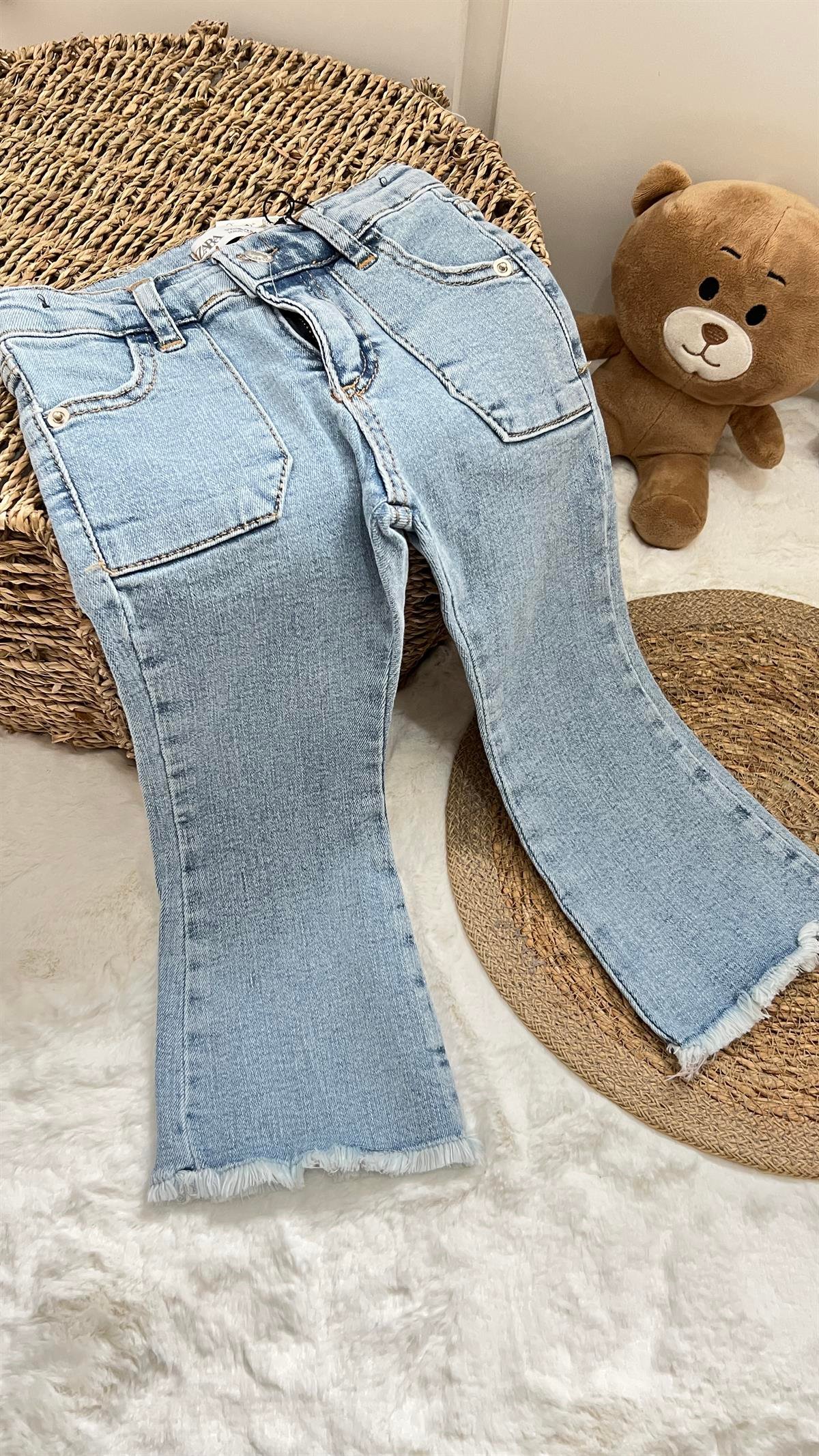 Saçaklı flared jean 