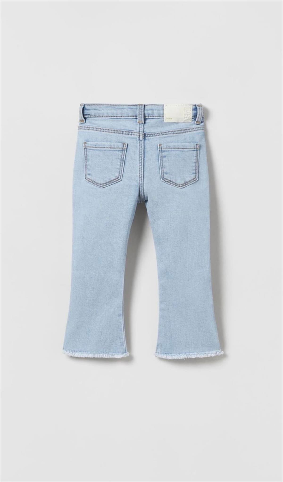 Saçaklı flared jean 