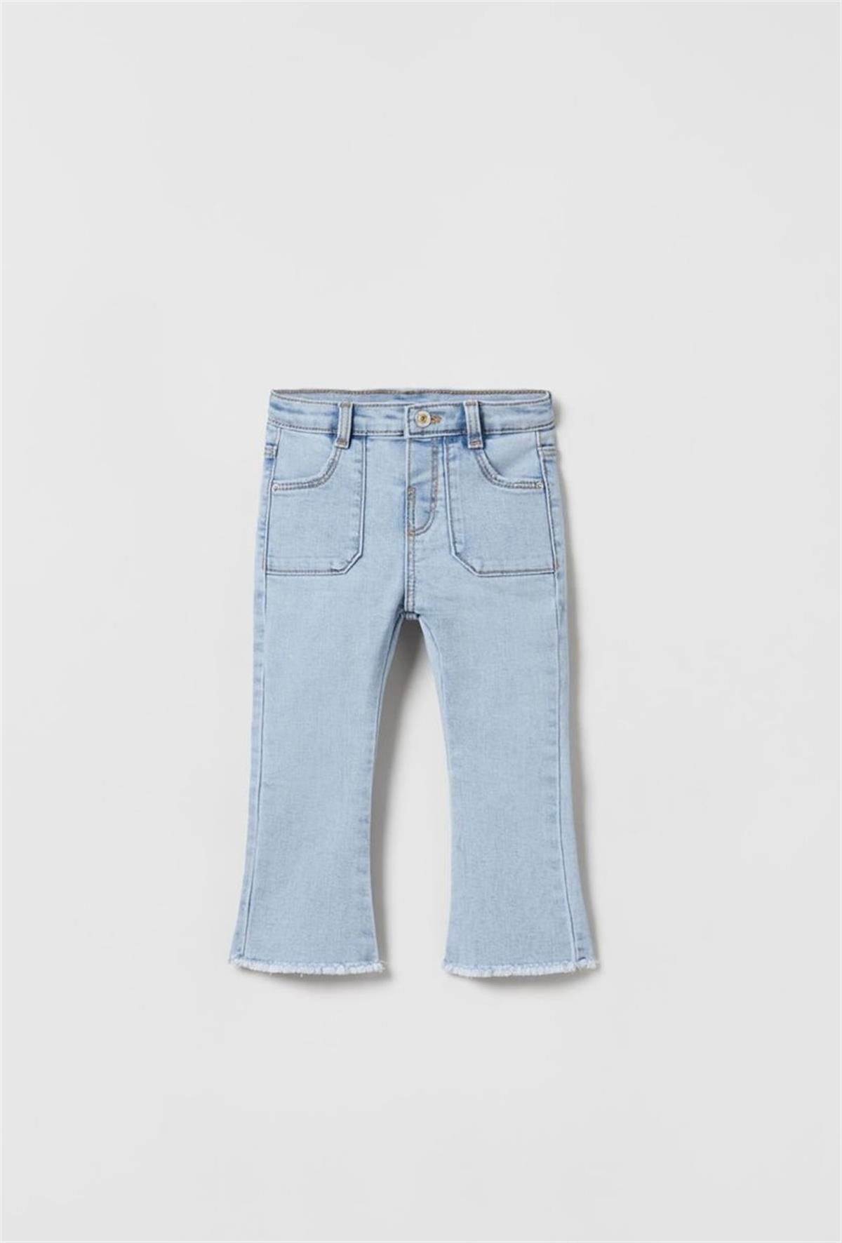 Saçaklı flared jean 