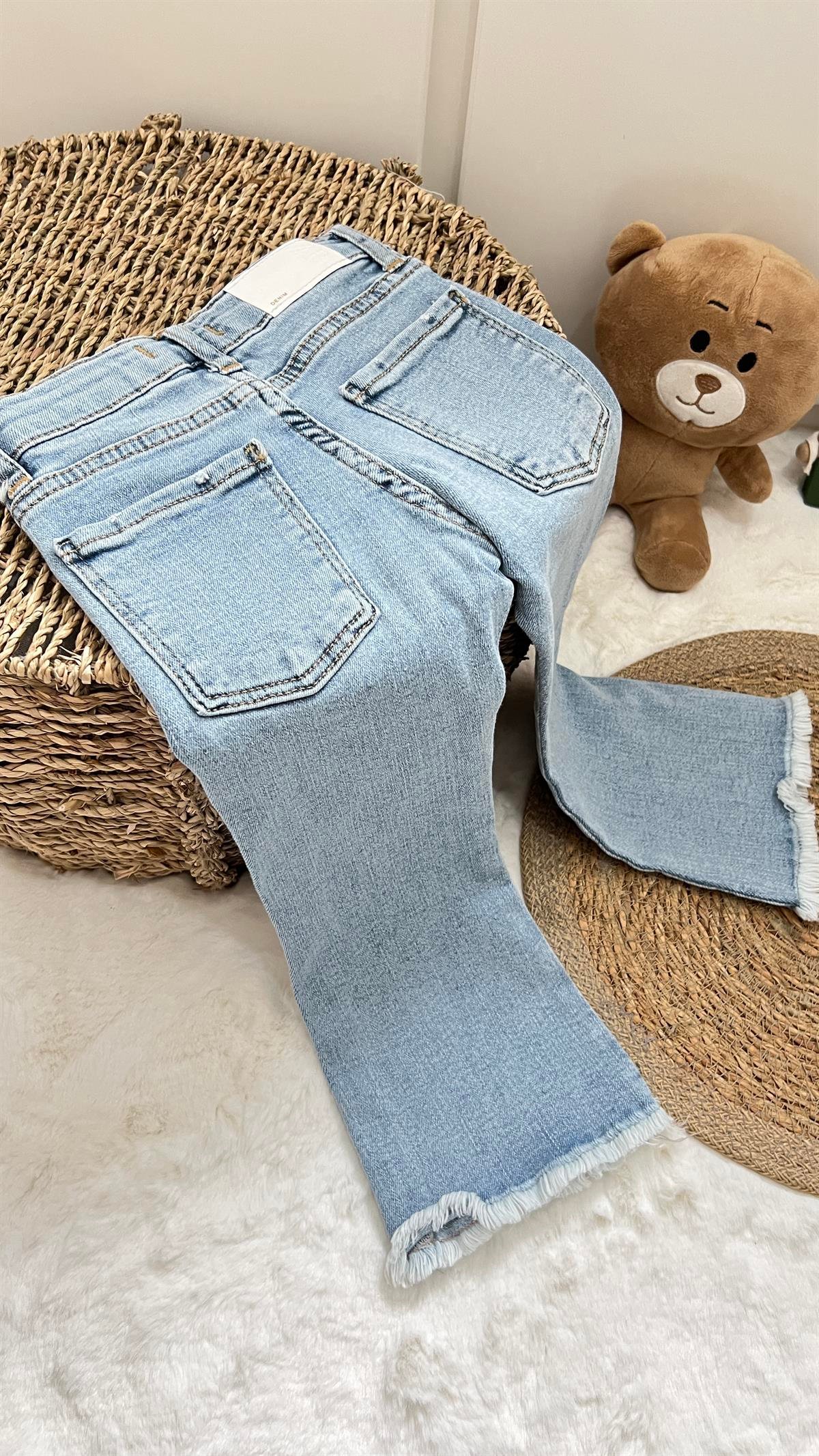 Saçaklı flared jean 