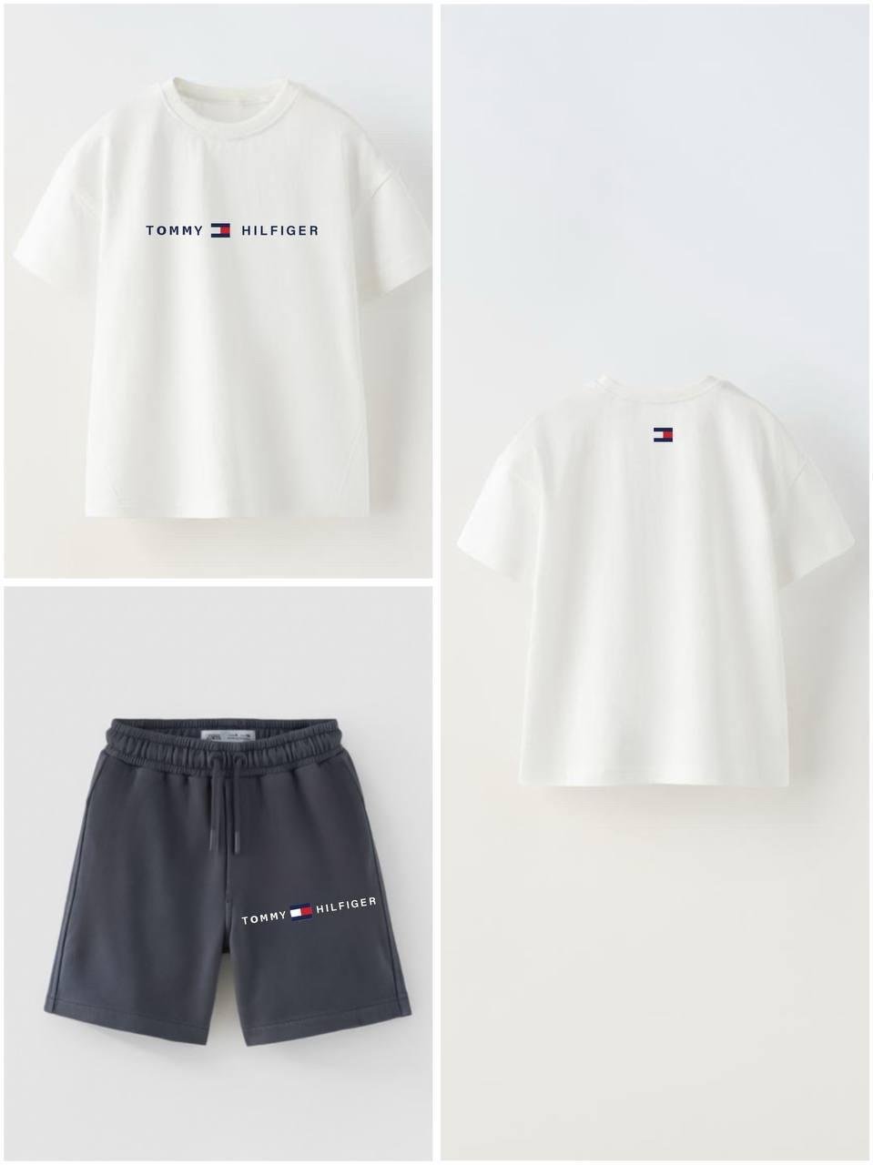 Tommy unisex şort takım 