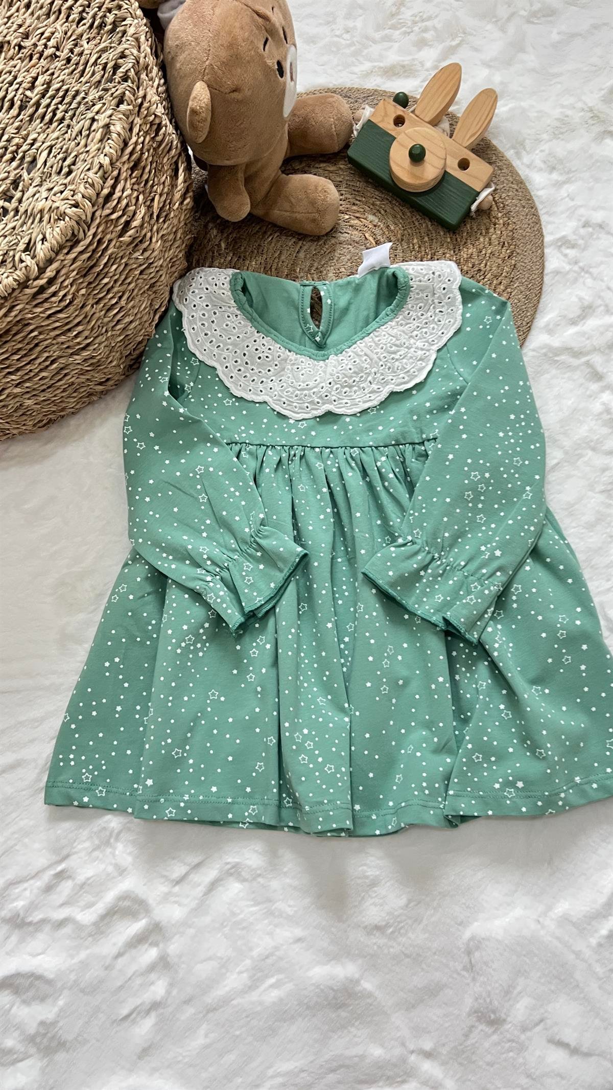 Yakalı mini elbise 