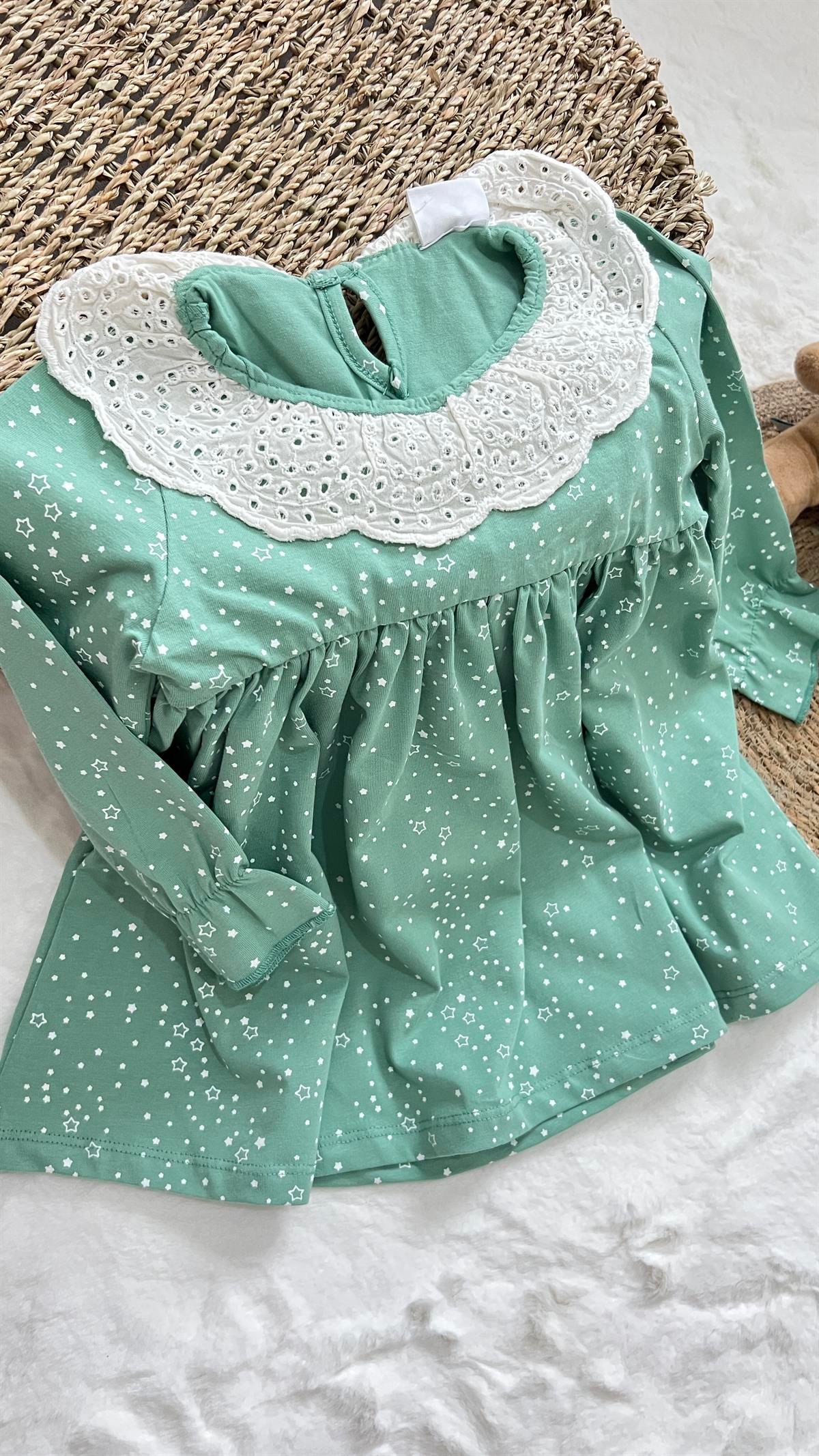 Yakalı mini elbise 