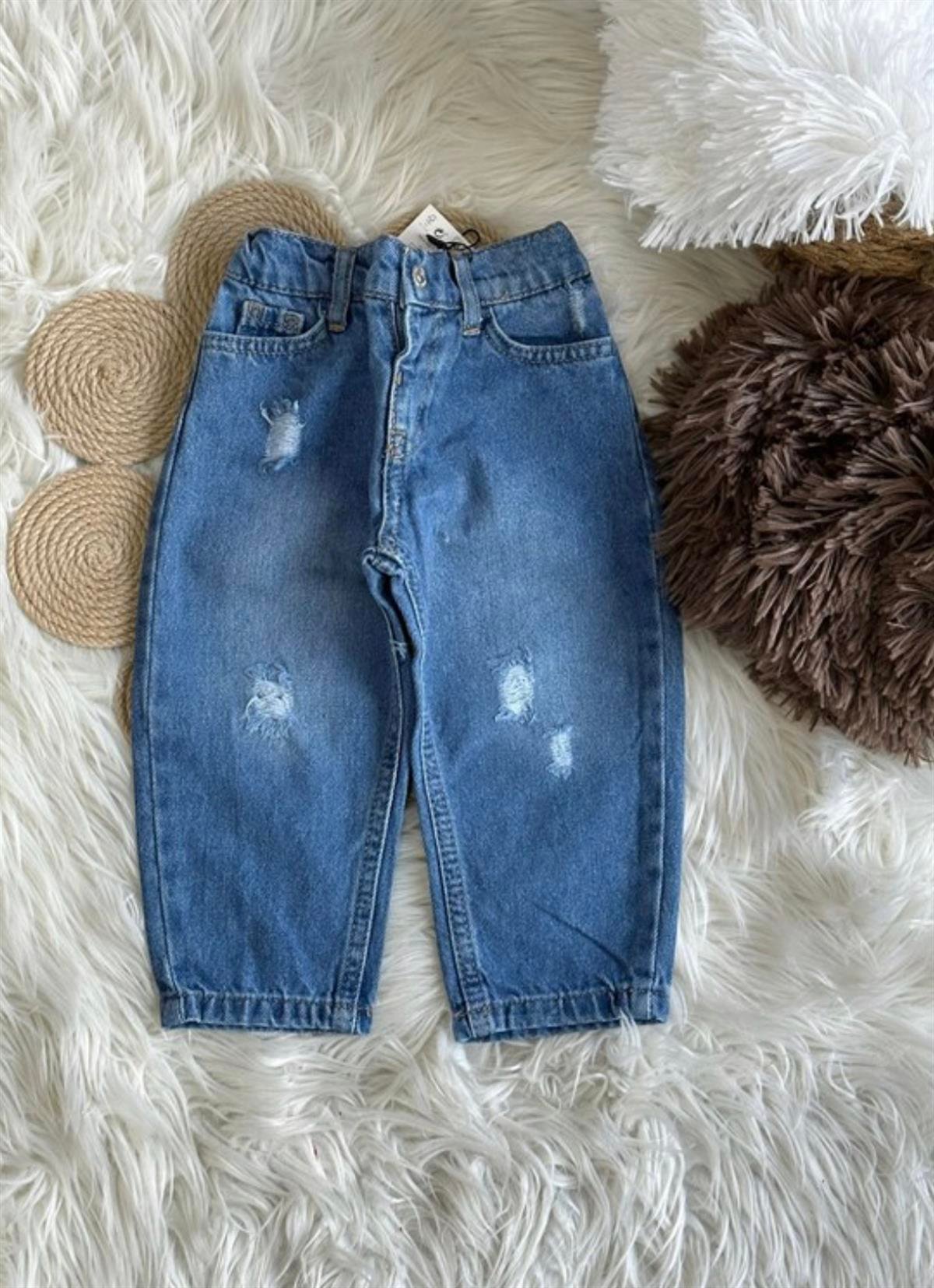 Yırtık Mom jean 