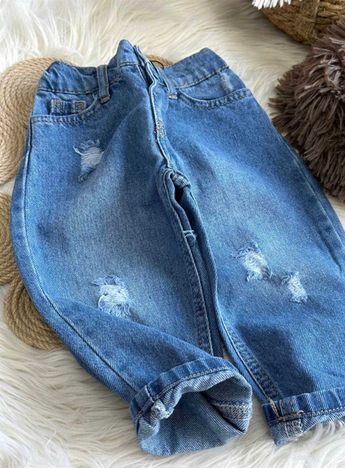 Yırtık Mom jean 