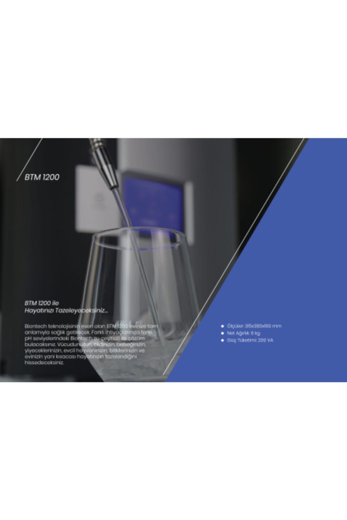 Biontech BTM1200 Alkali İyonize Su Arıtma Cihazı