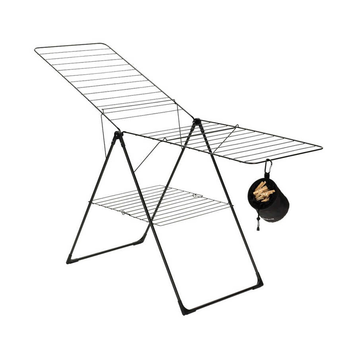 Brabantia Black T Model Çamaşır Askısı ve Mandal Çantası