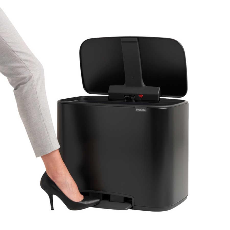 Brabantia BO Matt Black Pedallı Çöp Kutusu 36L