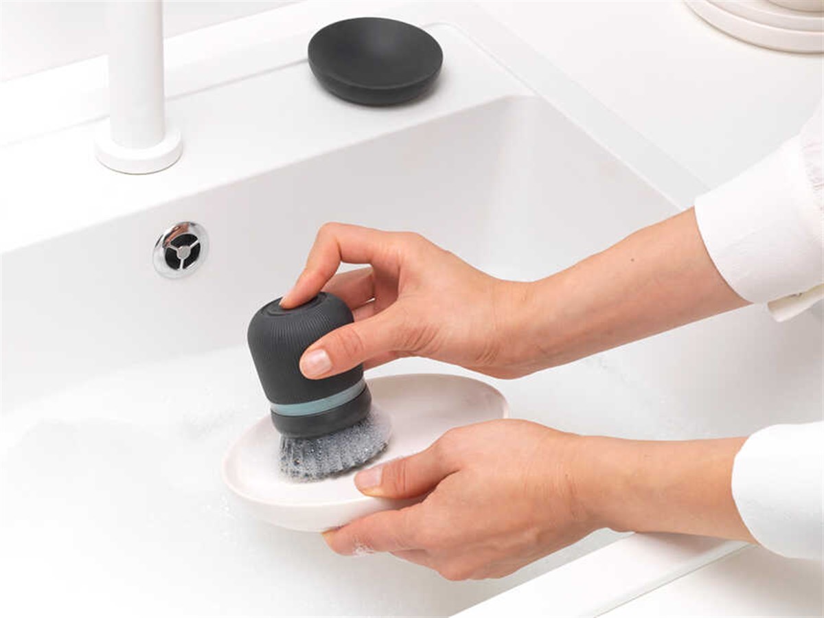 Brabantia Dark Grey Sabun Hazneli Bulaşık Fırçası