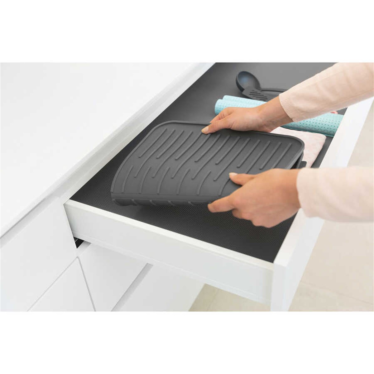 Brabantia Dark Grey Silikon Bulaşık Kurutma Matı