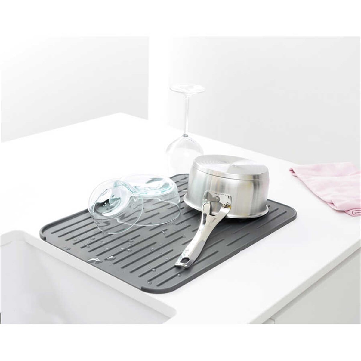 Brabantia Dark Grey Silikon Bulaşık Kurutma Matı