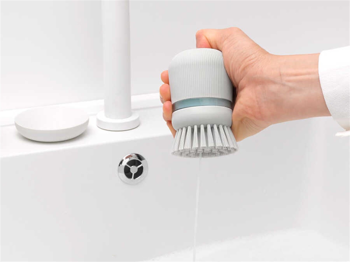 Brabantia Light Grey Sabun Hazneli Bulaşık Fırçası