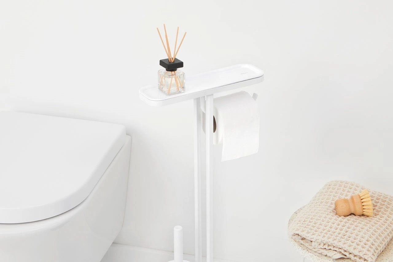 Brabantia Mındset Fresh Whıte Standlı Organızer Tuvalet Kağıdı Tutucusu ve Tuvalet Fırçası