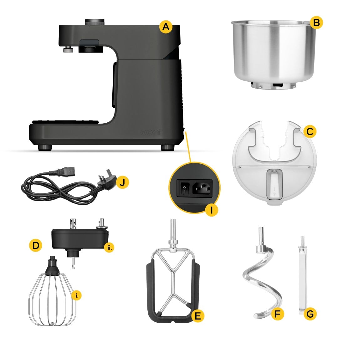 Halo Pro Spiral Mixer Charcoal Grey