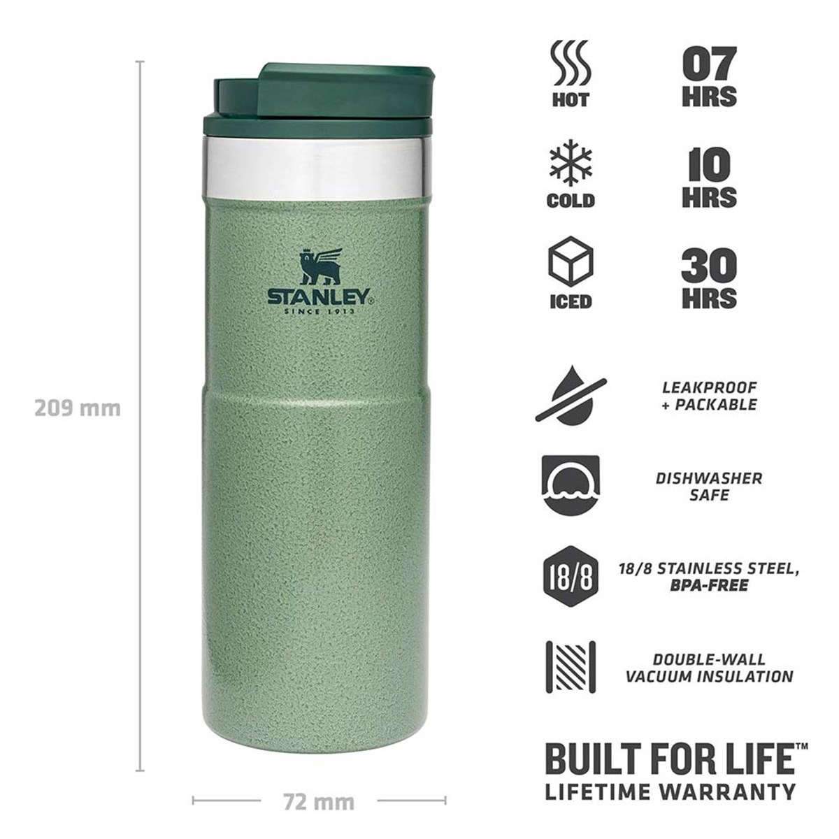 Stanley Klasik Neverleak Termos Bardak 0.47 LT H.Green