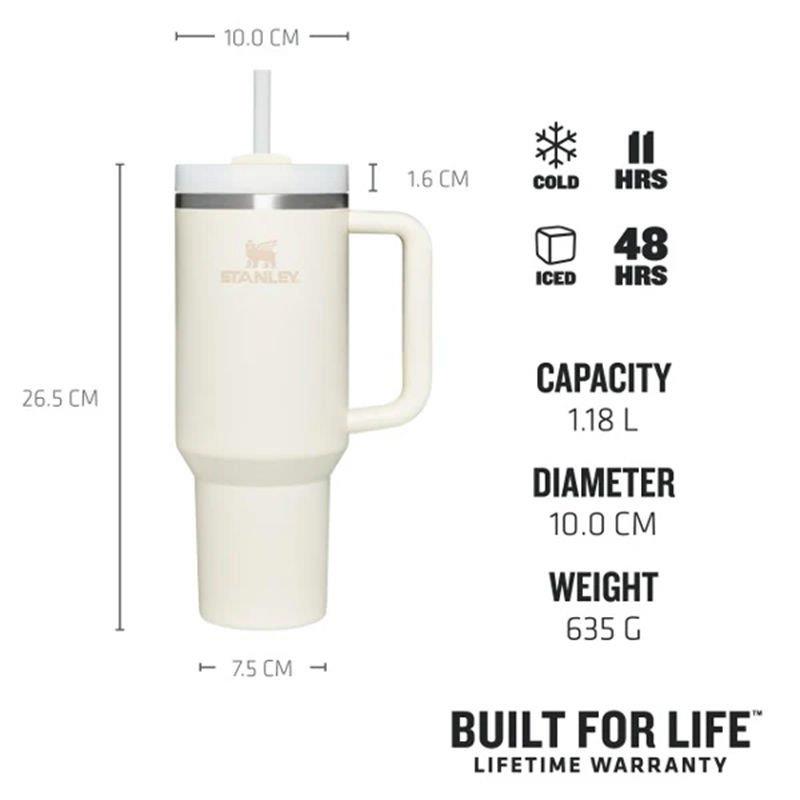 Stanley Quencher Pipetli Termos Bardak 1.18 Lt - Cream Tonal