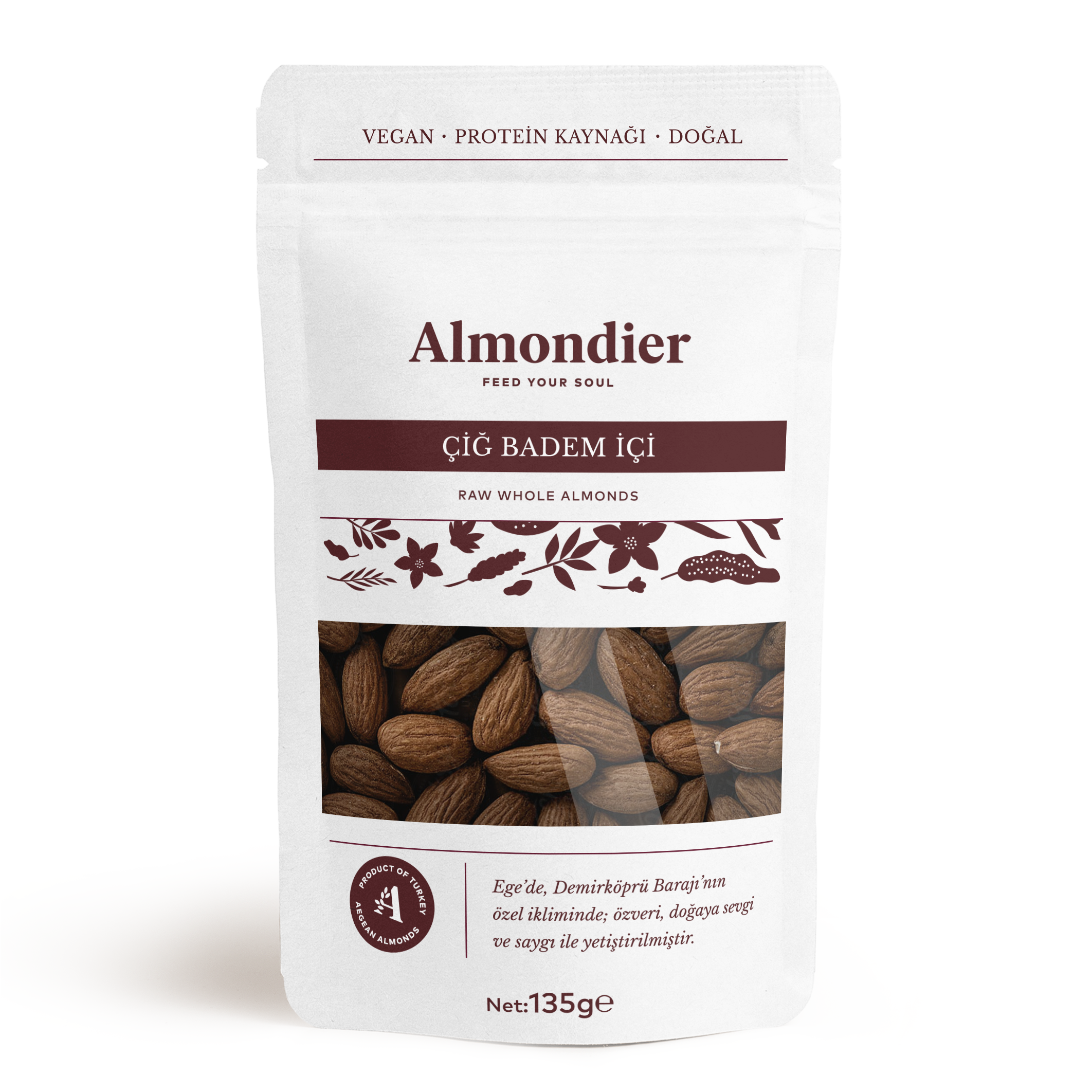 Almondier Çiğ Badem İçi, 135Gr