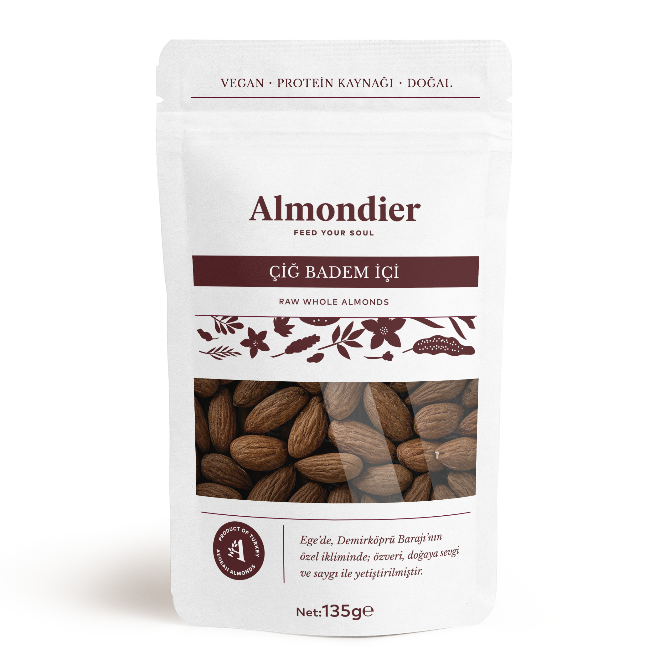 Almondier Çiğ Badem İçi, 135Gr
