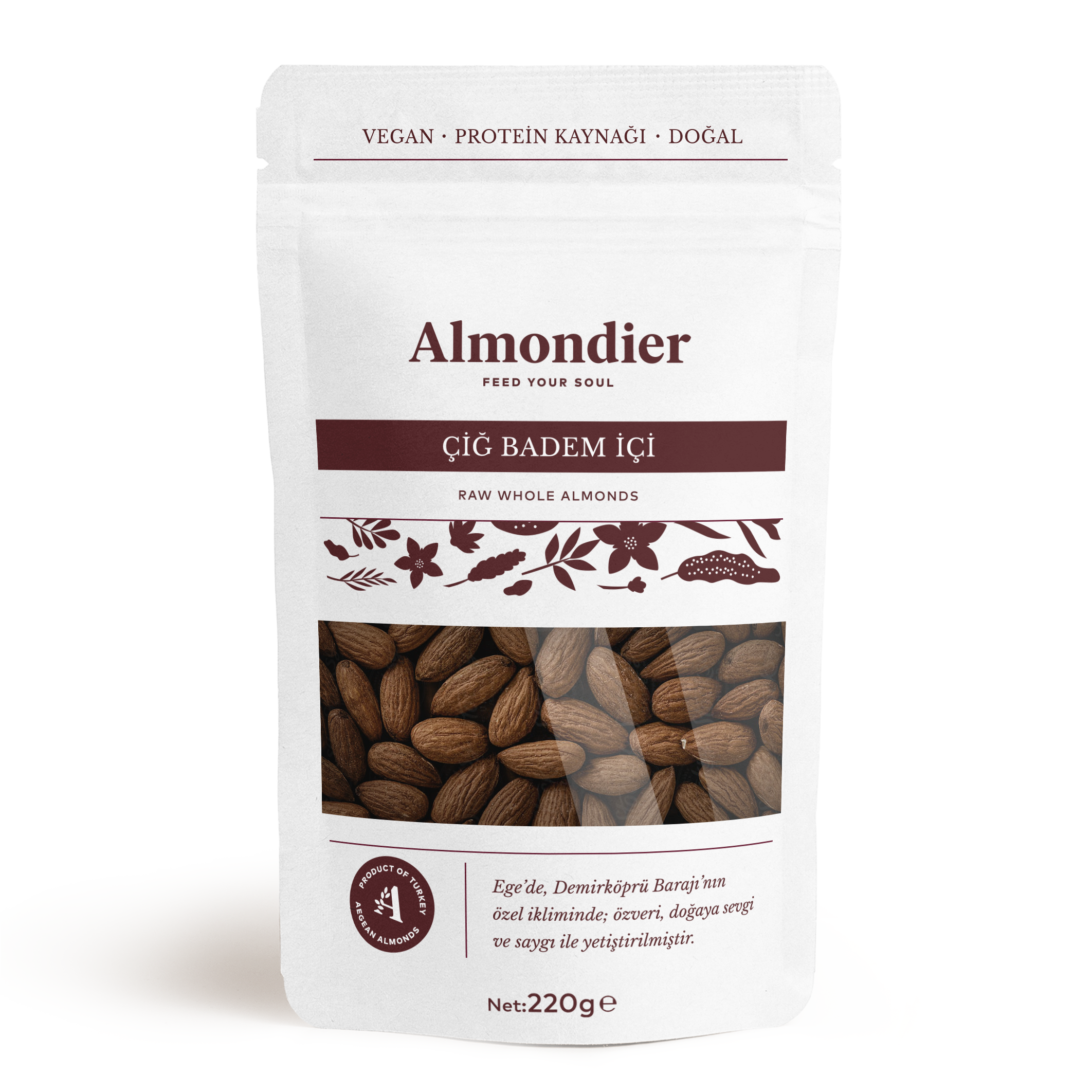 Almondier Çiğ Badem İçi, 220Gr