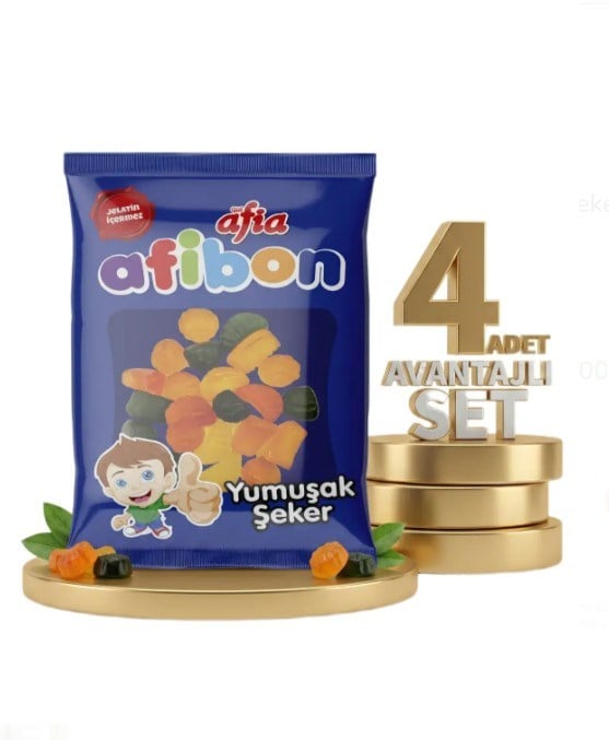 Afia Afibon Yumuşak Şeker 80 Gr 4lü Set