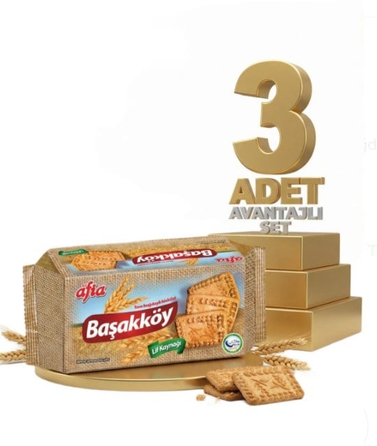Afia Başakköy Tam Buğdaylı Bisküvi 110 Gr 3lü set