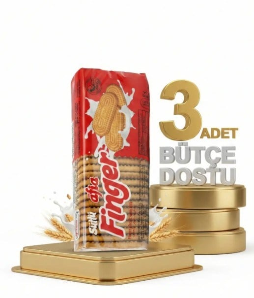 Afia Sütlü Finger Bisküvi 140 Gr 3lü Set