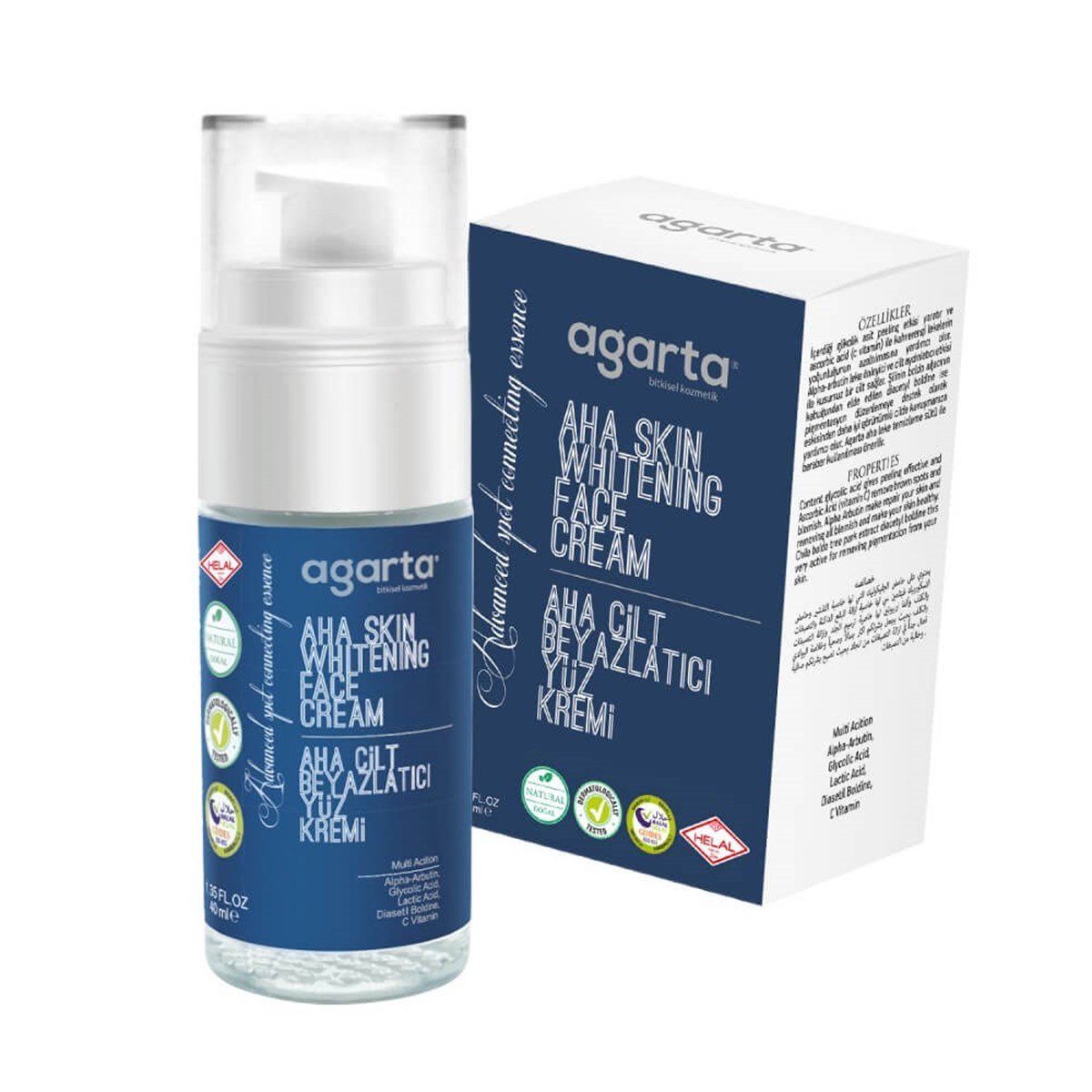 AGARTA Doğal Aha Cilt Beyazlatıcı Yüz Kremi - 40 Ml