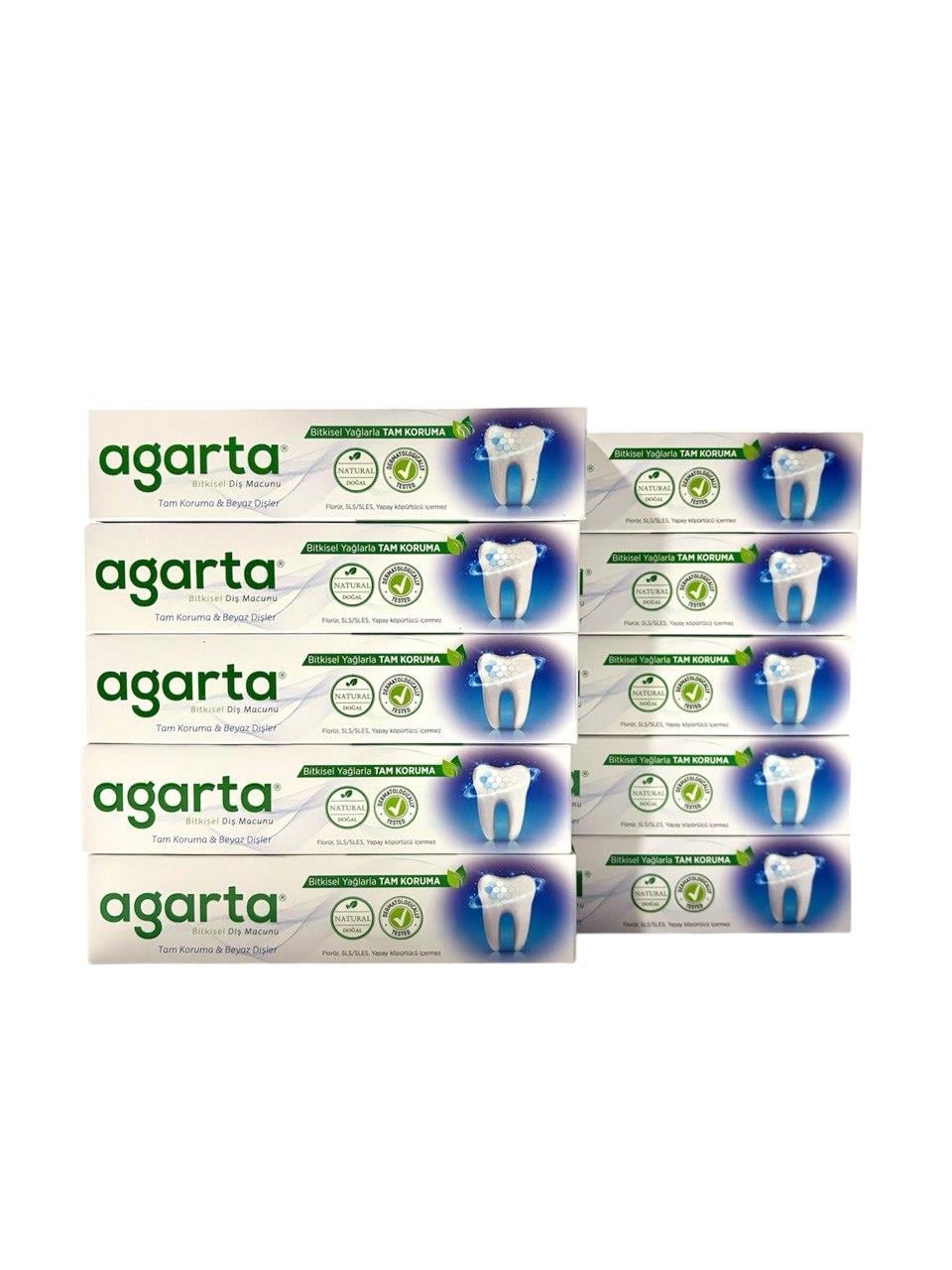 Agarta Doğal Bitki Özlü Diş Macunu 100ML 10 ADET