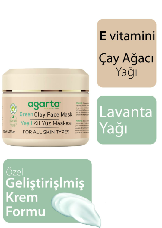 Agarta Doğal Yeşil Kil Maskesi 150 ml