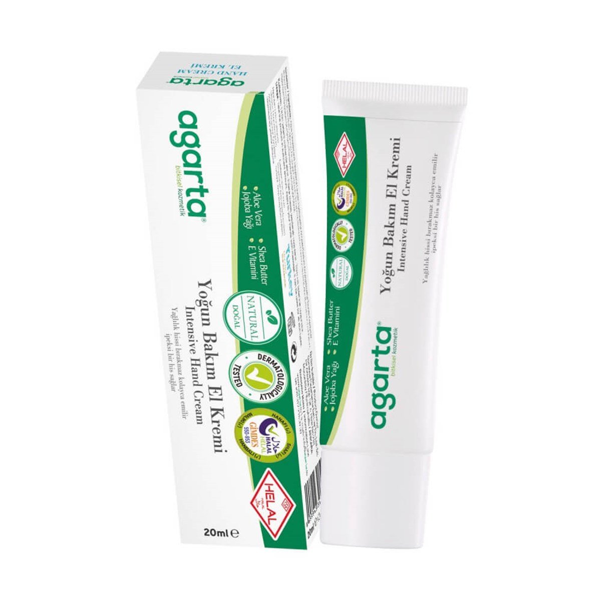 AGARTA Doğal Yoğun Bakım El Kremi - 20 ML