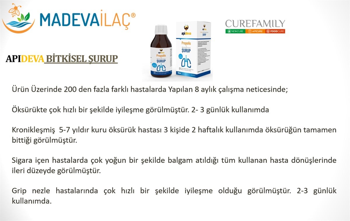 Apideva Propolisli Bitkisel Şurup 100ml