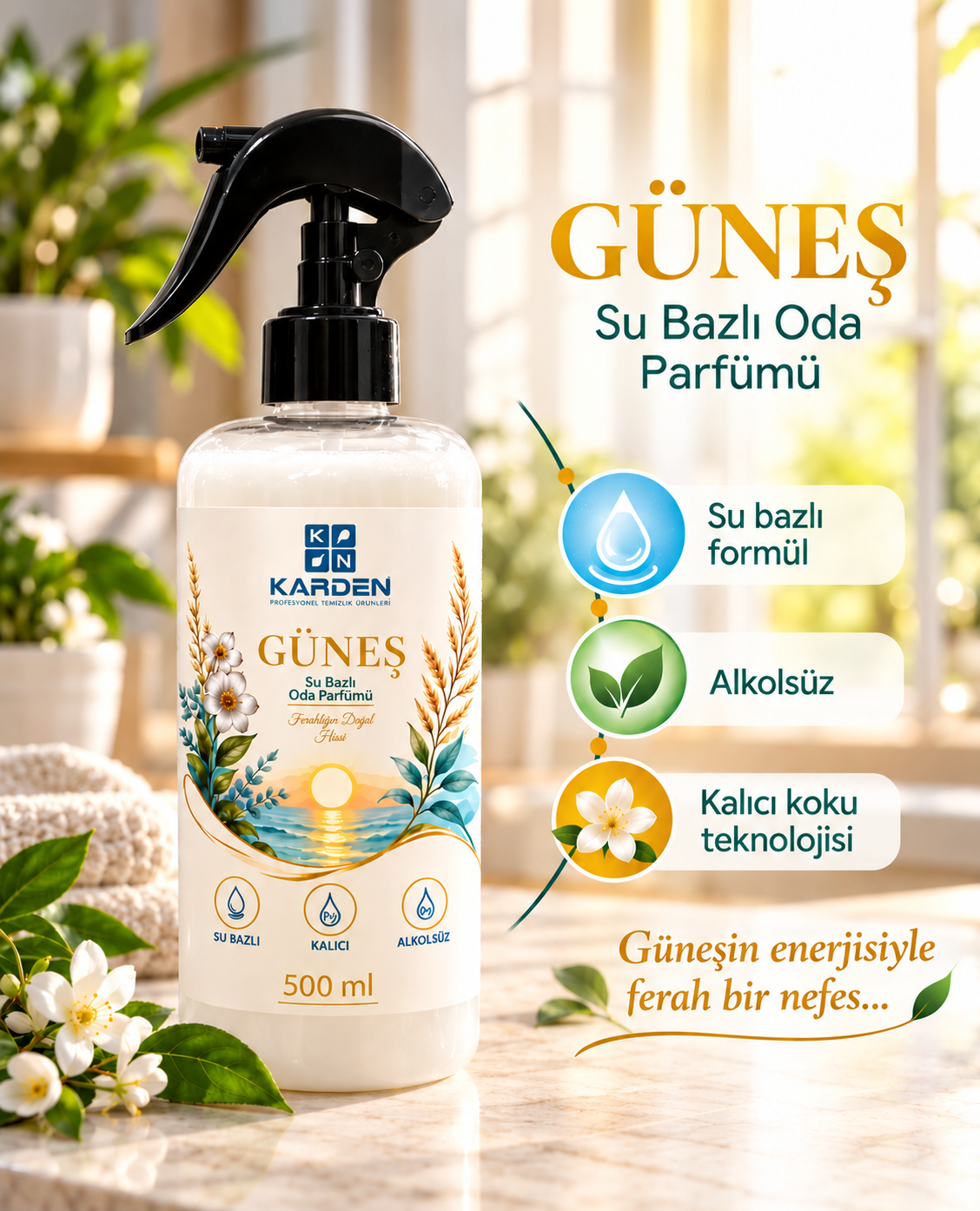 Karden Güneş Su Bazlı Sıvı Sabun 500ml